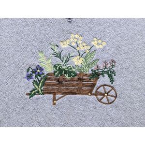 VTG Northern Reflections 1/4 Zip Sweatshirt Size XL Cottage Floral Garden Granny